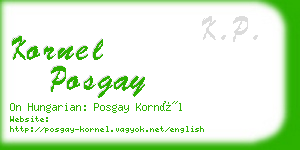 kornel posgay business card
